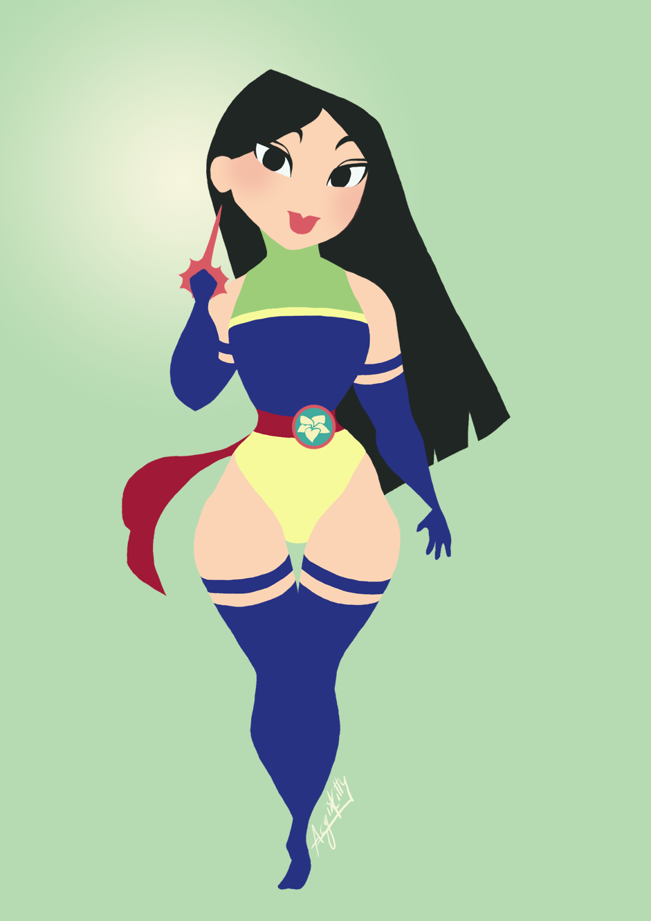 aegiskitty:  Fourth in my silly series! Mulan + Psylocke = Psy…lan…? (Sure).Previous:Snow