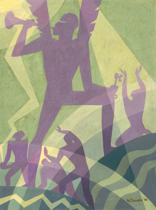 Aaron Douglas, The Judgement Day, 1939, Oil on tempered hardboard, 121.92 × 91.44 cm (48 × 36 in.) N