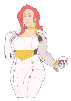 red-valentine: Pandora finally gets some screen time! Her arms and attire have been given a little redesign since her last sketch but I feel like we’ve settled on something definite now. Doing what we could to balance elegance and authority with a little