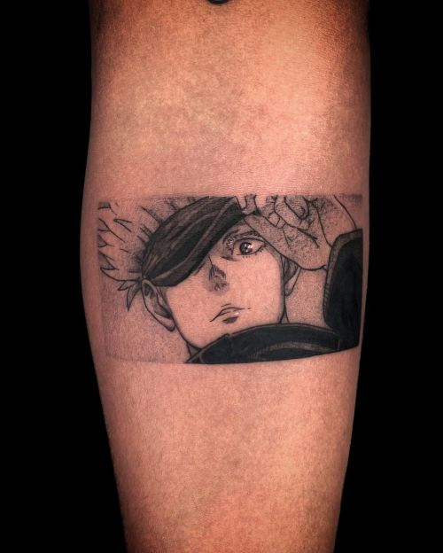 1ANIME TATTOO PAGE on Instagram Gojo Satoru tattoo done by allyngrima  To submit your work use the tag animemasterink And dont forget to share  our page