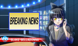 xlthuathopec:  thekusabi:  Blake: “Ah, it sounds like we have an emergency news report coming in.” Weiss: “But why do I have to be the one standing out here giving the report!!” Weather AU 1, 2, by いえすぱ  This is perfect omfg I can;t 