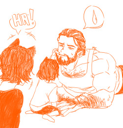 mchandraws:messing with dad