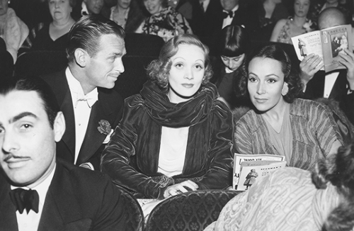 Douglas Fairbanks Jr., Marlene Dietrich and Dolores del Río, 1930s