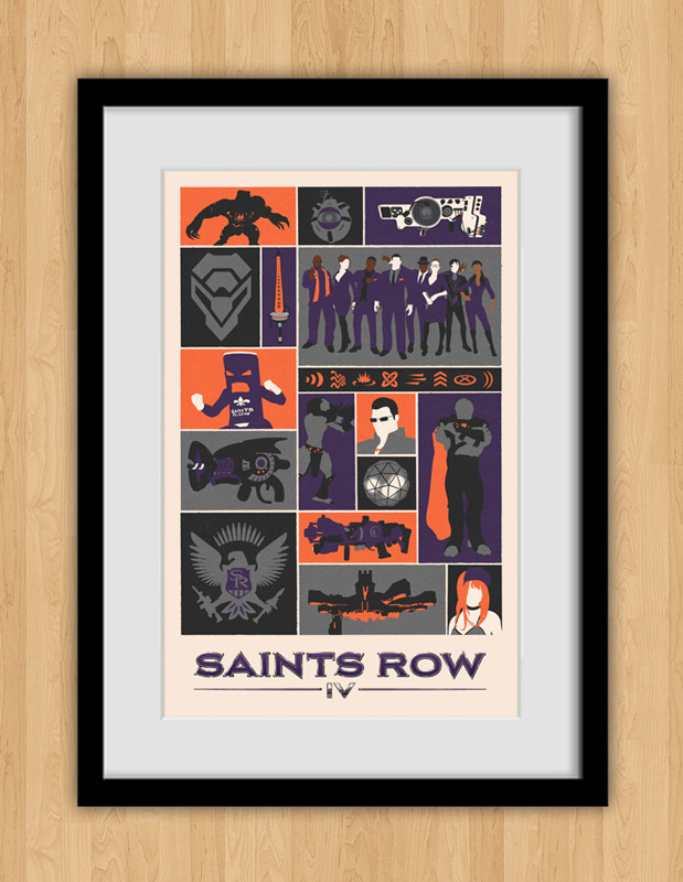 williamhenry:  Saints Row IV poster by William Henry  Prints are available on Etsy