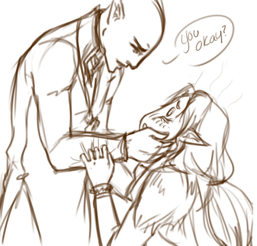 paranoidfactors:Doing some quick sketches before I start work tonight. As I promised I did a lil som