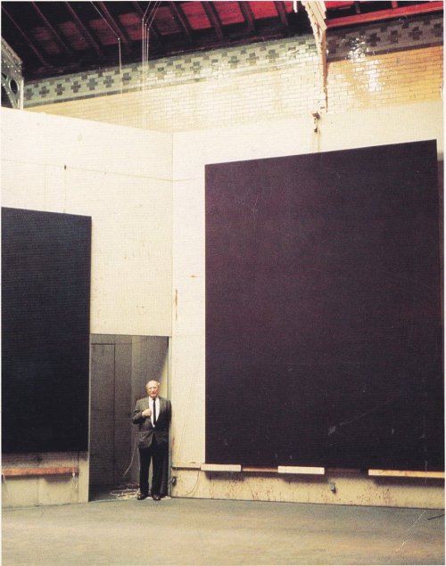 dailyrothko:  Alexander Liberman, Mark Rothko in his studio with chapel paintings, 1965
