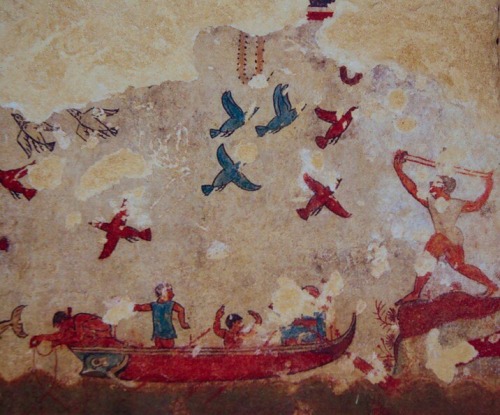 shiningjasmin “Tomb of hunting and fishing”. Tarquinia, Italy. VI century BC Etruscan art.