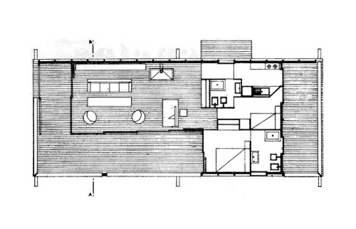 Eduardo Anahory, Férias Aiola / HouseCasa Aiola, Arrábida, 1960. Structure of steel and wood. Portug