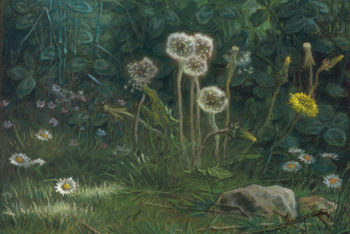 artist-millet: Dandelions, 1868, Jean-Francois MilletMedium: pastel,paper