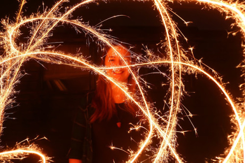 Last October my sister and I experimented with Sparklers and long exposure on my DSLR! Here is a pos