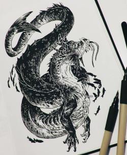akreon: Sea serpent #sketchbook #sketch #sea
