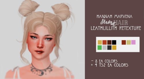 Leah Lillith  June Hair Retexture TS2  Texture- 8 EA colors + 4 TS2 EA colorsYou need