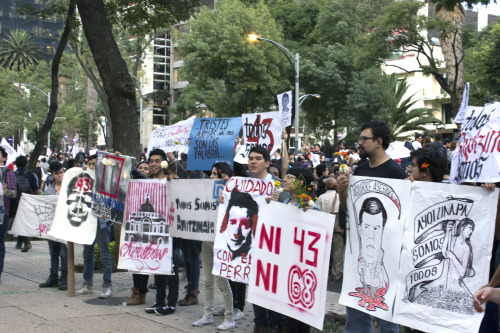 In México, we are all fighting against a president who can&rsquo;t even keep us safe. 43 students fr