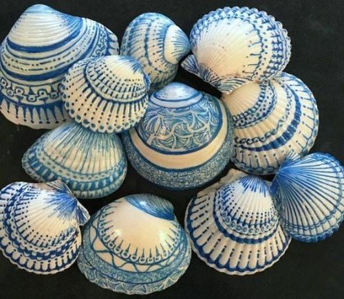 sharpied seashells by  Barbara Moloney Callen