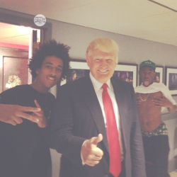 buzzfeed:  Behold, the greatest photobomb in history.   Tyler doesn&rsquo;t give a fuck about Donald trump