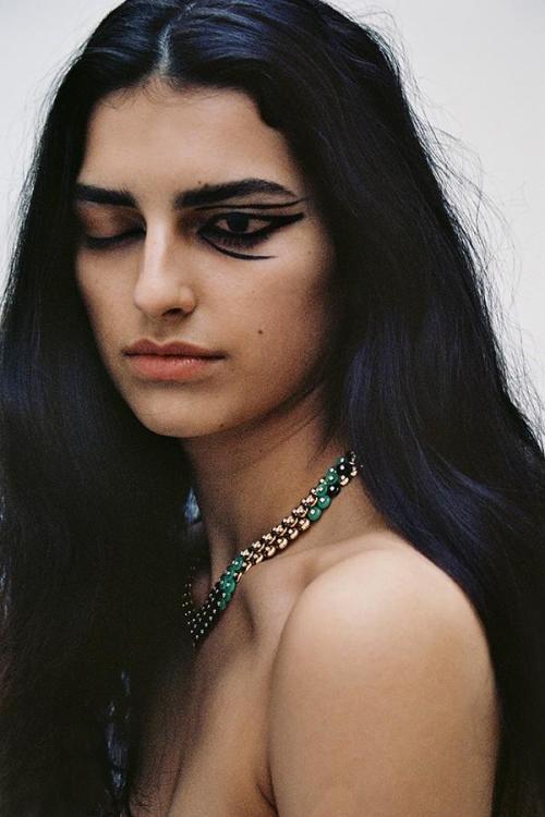 midnight-charm:“Rogue Moon”Saffron Vadher photographed by Marie Zucker for On The Rocks MagazineStyl
