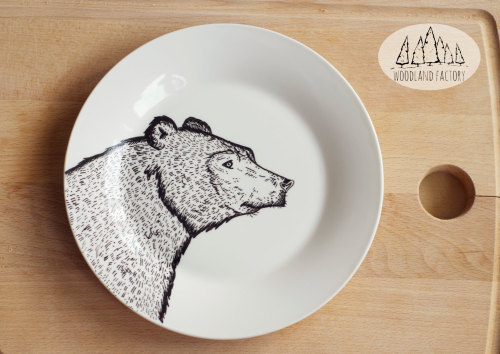 sosuperawesome:  Hand illustrated plates and mugs by WooodlandFactory on Etsy• So Super Awesome is also on Facebook, Twitter and Pinterest •    