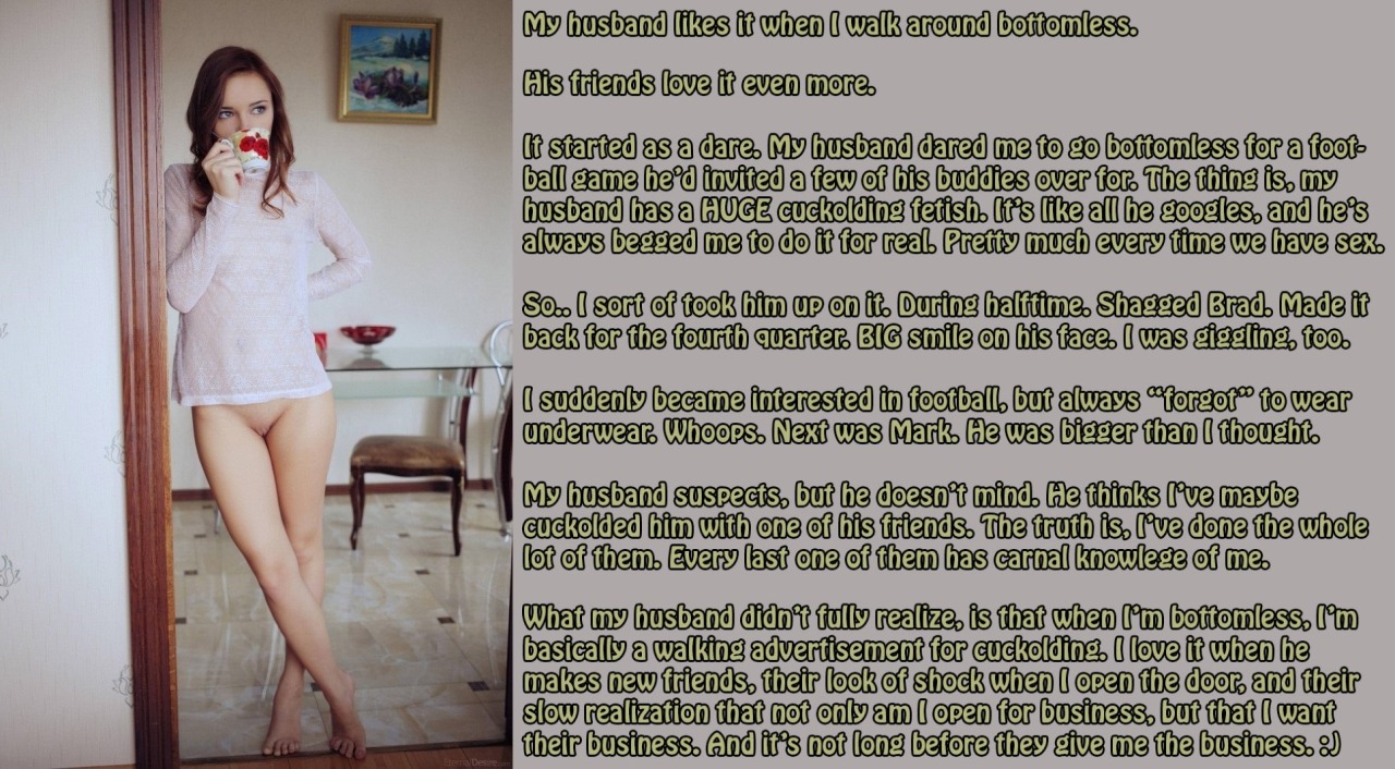 Bottemless dare turns to cuckolding.