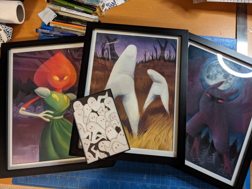 Some pieces framed for an upcoming show in Austin!