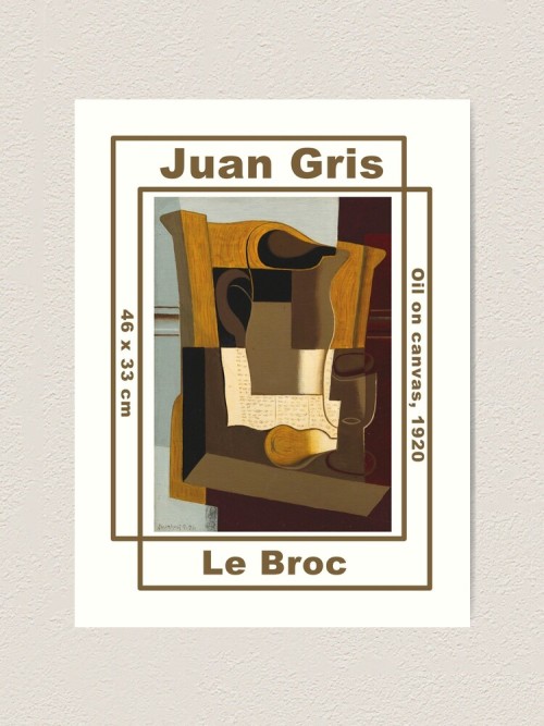 Juan Gris ~ Le Broc, 1920.Oil on canvas, 46 x 33 cm.: Art PrintYou can ensure the show running.Pleas