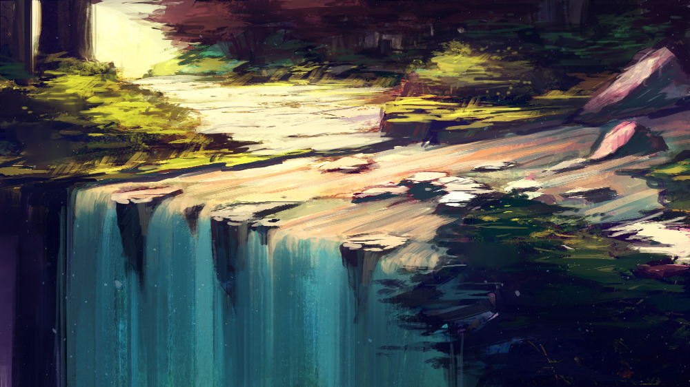 dragonsroarart:  screenshot redraw ^^ the bgs in SU are beautiful!!! 
