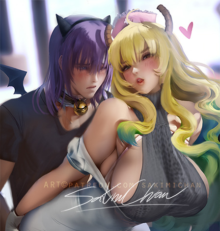 sakimichan:Hetero pairing this month, Lucoa since she’s so  curvy <3 Paired her up with Shouta bu