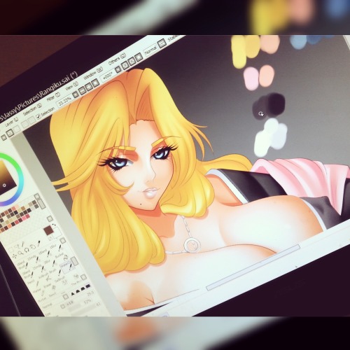 jassycoco:    A small surprise… I haven’t forgotten my Rangiku lovers.    The original image is done by my favorite hentai artist and I wanted to do it again but in a similar style he colored Rangiku in. She will be making an appearance very soon.