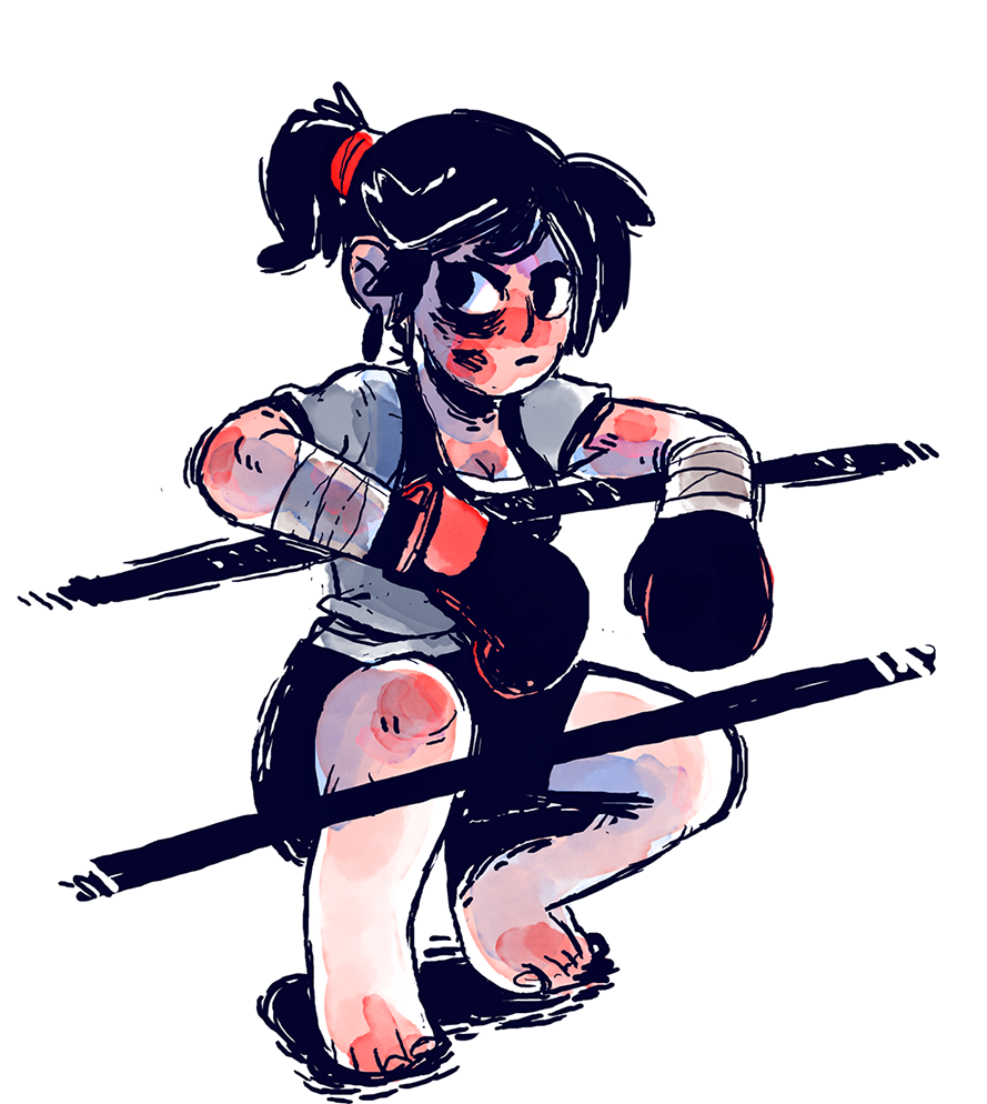 toonimated:  More boxing women! Inspired from some pinterest pics.