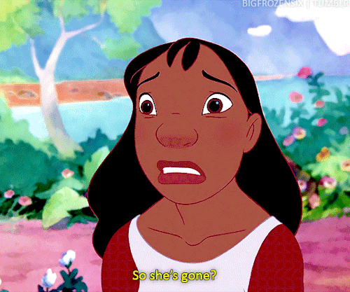 bigfrozensix:“Lilo! She’s a little girl, this big! She has black hair and brown eyes and she hangs a