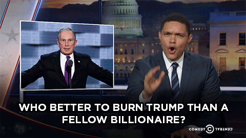 thedailyshow:  Mike Bloomberg drops a series of billionaire burns on Donald Trump.http://on.cc.com/2a9WWuB