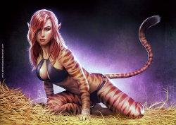 Comicbookwomen:  Comicbookwomen:tigra By Admirawijaya Fave Queue Posts For Tigra