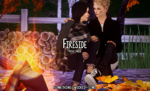 Something Wicked Sims  - Fireside PosesSimblreen gift #1 is a set of couple poses perfect for campin