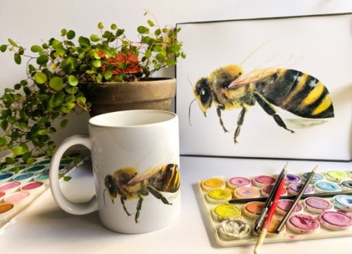 Bee Painting Mug // Zaiguu