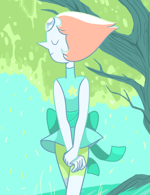 rosequartzheartz:  Pearl in the style of Rose’s painting. My beautiful Pearl.. 