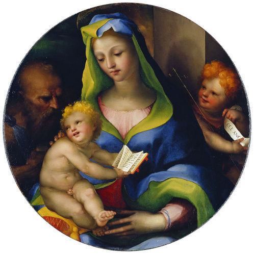 “The Holy Family with Young Saint John” by Domenico Beccafumi, 1523-25