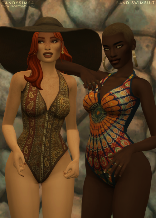 candysims4:SAND SWIMSUITA beautiful and sexy swimsuit, perfect for summer outfits. Looks fantastic o