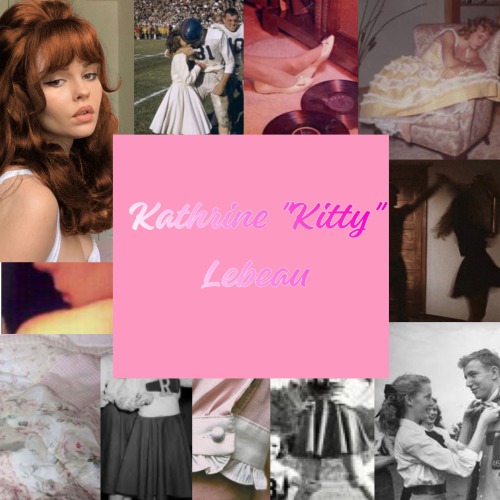 this is the character board I've made for Kitty but this is more of the High School years