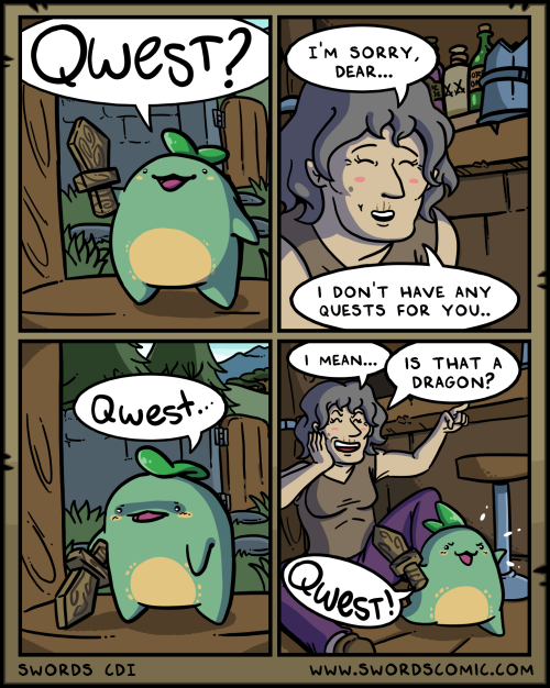 Read The Adventures Of Quest Sprout (and Friends):https://www.webtoons.com/en/canvas/swords-the-webcomic/list?title_no=198852