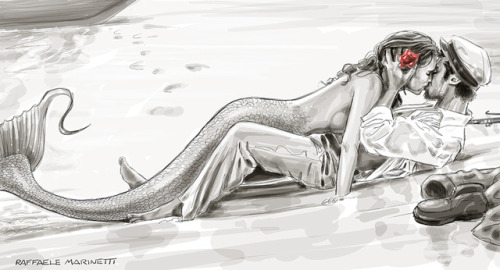 raffaelemarinetti:new grayscale illustration ‘Once Again the Ocean’. Art Print avai