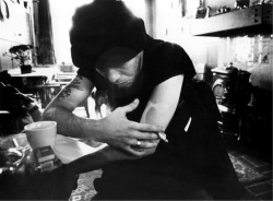 zzzze:  BARRY SCHULTZ  Tom Waits, LA, 1975 Photograph: Black and White    Type: Archival Digital Print