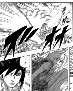 judy-san:  sasuke reacting to sakura and sarada in danger