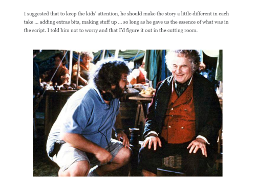 richardarmitagefanpage:A beautiful tribute to Sir Ian Holm by Peter Jackson.