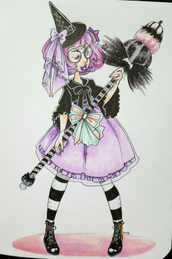 thehellobatty:  dahli-llama:  @thehellobatty ’s witchy coord was too adorable not to draw. It also has colors that work with my limited marker pallette.   OMG THIS IS AMAZING I AM CRYING!!! &lt;3 Thank you so much!!!  