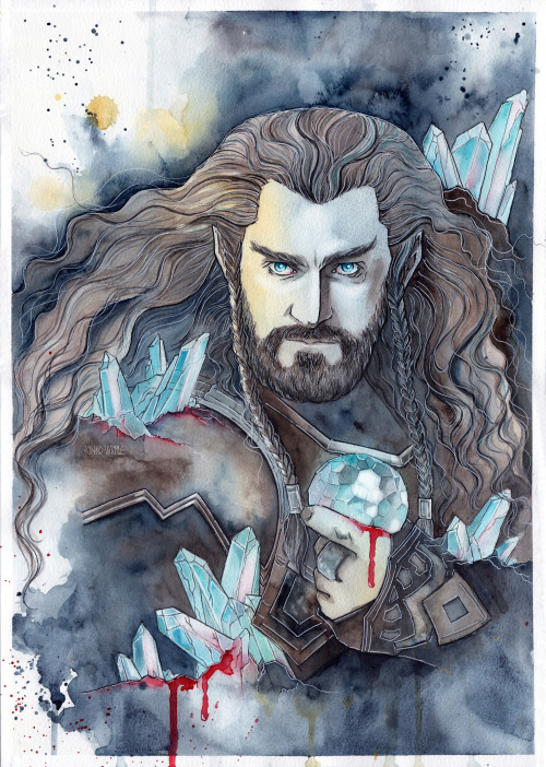 kinko-white: King Under the MountainWatercolor&ink