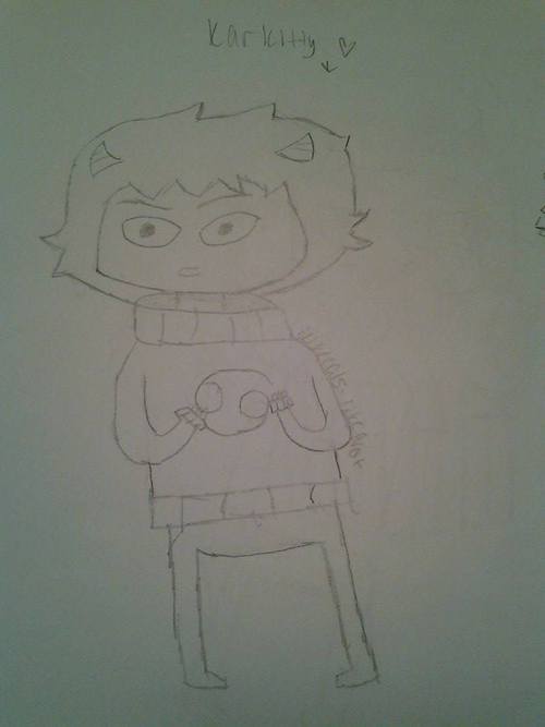  ilikecats-likealot: I know a lot of people are drawing things for merstuck but I wanted to draw a cute sweater Karkat for you but it’s not very good but hi I love your art *hides*  aw thank youu! eheh <3