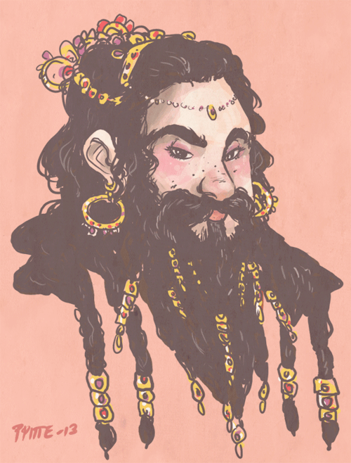 ppitte:Doodled a random dwarf lady because say what you want, in my head these gals are goddamn bear