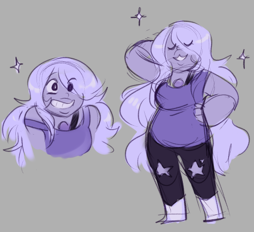 cranberry-soap:  Warmup doodles of Amethyst b/c I loooove her she is the ultimate cutie if I got anything wrong on her design its cuz i didn’t look at refs…ahaha…oops