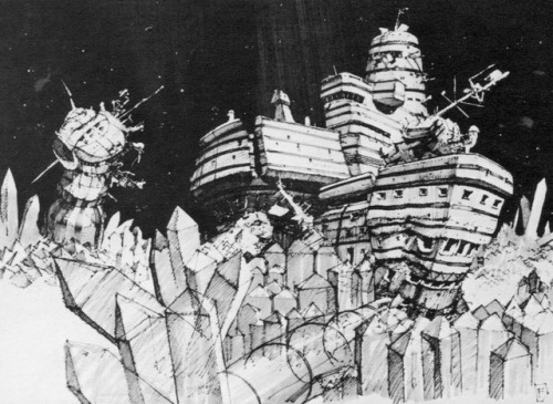 weirdlandtv:Krypton concept art by Chris Foss for SUPERMAN (1978).The movie had great locations. Wha