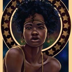 fyblackwomenart:  Nouveau Stars- Digital Art  A beautiful goddess of the night sky. : : submission :  : 