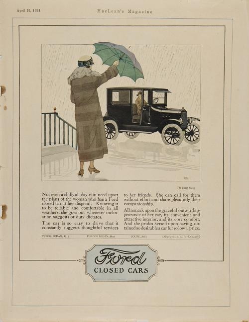 April 13, 1924 Ford ad JAH  You Are What You Drive! auto.technomuses.ca